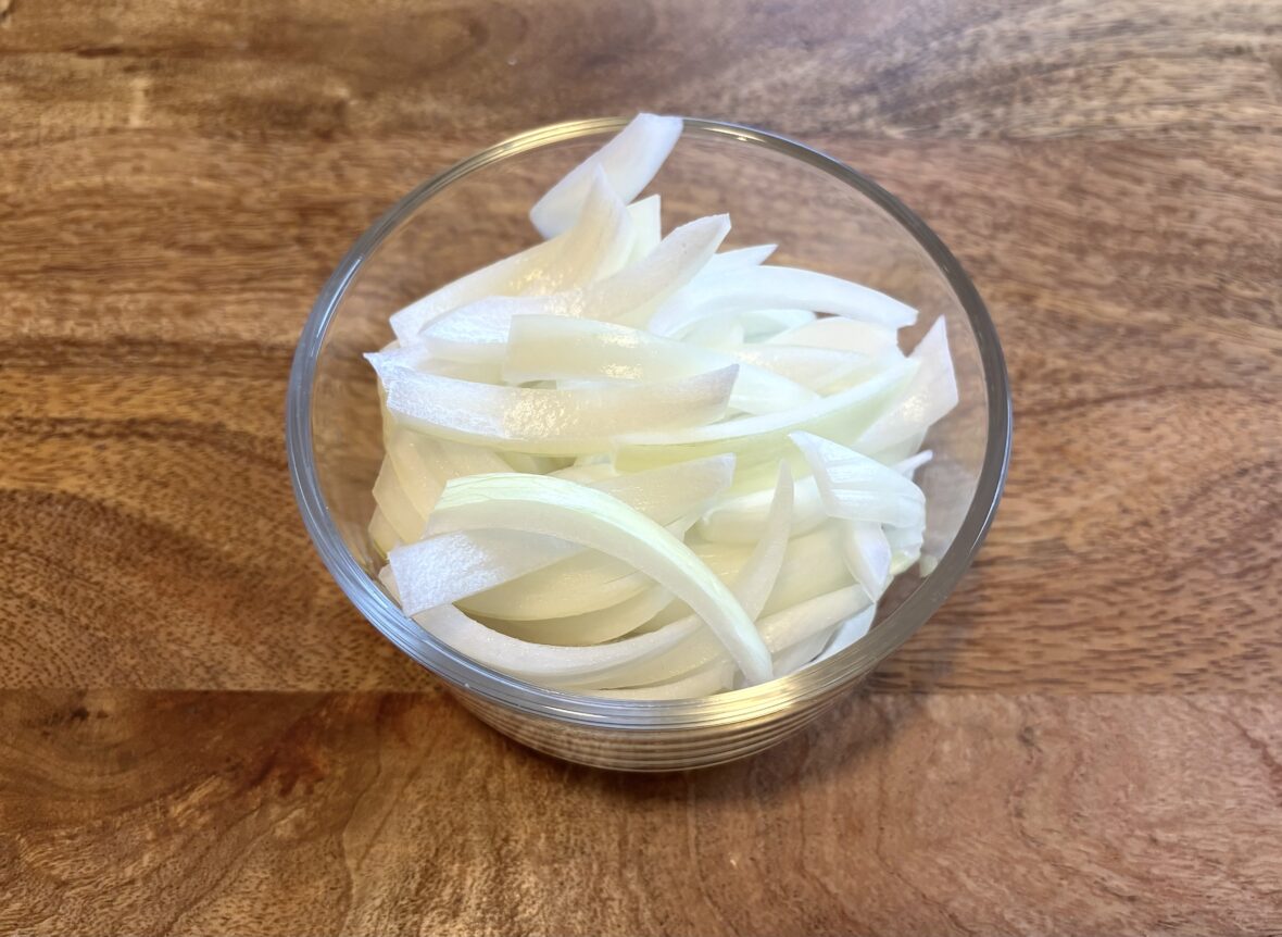 how to cut fajita onions