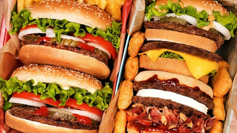 fast food spread / fast food value menu items