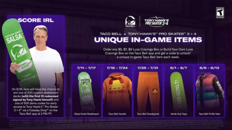 Taco Bell Tony Hawk Collection Taco Bell