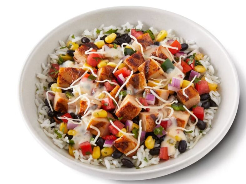 Qdoba, Chicken Queso Bowl